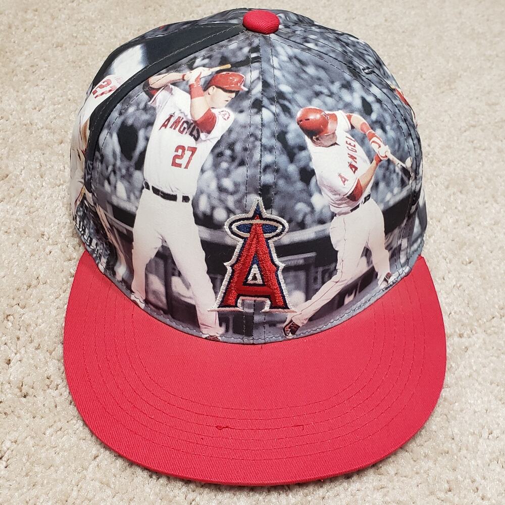 LA Angels Hat Cap Adult Mike Trout Baseball SGA 2015 AOP State Farm Sixth Man